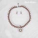 Turquoise Cowgirl Necklace and Earrings Set