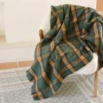 ZonLi Green Plaid Cozy Throw Blanket 50'' x 60