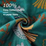 Cozy Boho Cotton Throw Blanket with Floral Design