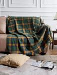 ZonLi Green Plaid Cozy Throw Blanket 50'' x 60