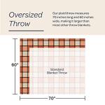 Cozy Spice Plaid Faux Cashmere Throw Blanket