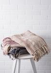 Braided Striped Throw Blanket - Stone, 50x60