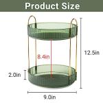 360 Rotating Makeup Organizer - 2 Tier Green