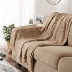 Rustic Double Diamond Woven Throw Blanket, 50x60