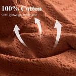 Cozy Cotton Throw Blanket with Tassels - Rust