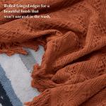 Cozy Cotton Throw Blanket with Tassels - Rust