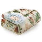 Floral Beige Reversible Throw Blanket 50"x60