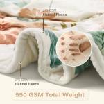 Floral Beige Reversible Throw Blanket 50"x60