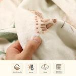 Floral Beige Reversible Throw Blanket 50"x60