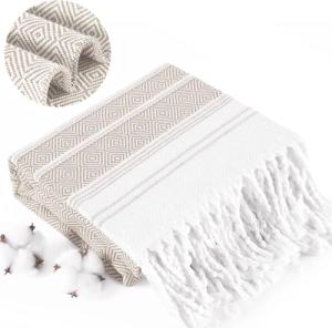 Beige Boho Throw Blanket for Any Room