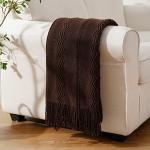 Cozy Chocolate Knit Throw Blanket for Couch