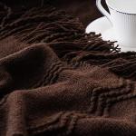 Cozy Chocolate Knit Throw Blanket for Couch