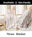 Beige Boho Throw Blanket for Any Room
