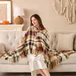 Cozy Fall Plaid Throw Blanket for Home