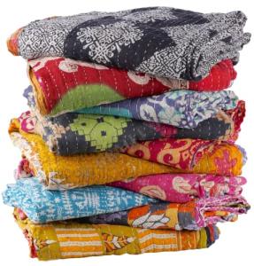 Vintage Kantha Quilts: Handmade Boho Throw Blankets