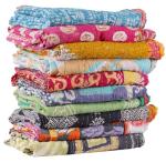 Vintage Kantha Quilts: Handmade Boho Throw Blankets