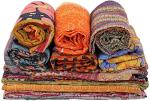 Vintage Kantha Quilts: Handmade Boho Throw Blankets