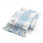 Mellowdy Checkered Faux Cashmere Fringe Throw Blanket