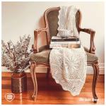 Handmade Boho Crochet Throw Blanket, 50"x60