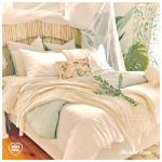 Handmade Boho Crochet Throw Blanket, 50"x60