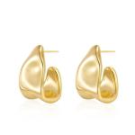 Chic 14k Gold Plated Chunky Stud Earrings