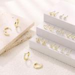 Dainty Gold Stud Earring Set for Women