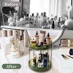 360 Rotating Makeup Organizer - 2 Tier Green