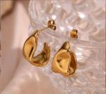 Chic 14k Gold Plated Chunky Stud Earrings