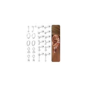 Hypoallergenic Flat Back Earrings Set for Women