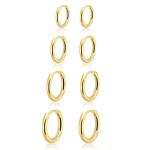 Gold Plated Hypoallergenic Small Hoop Earrings Set