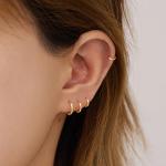 Gold Plated Hypoallergenic Small Hoop Earrings Set