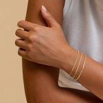 Gold Stackable Bracelets Set for Women