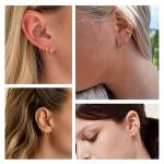 Gold Plated Hypoallergenic Small Hoop Earrings Set