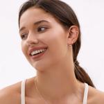 Gold Stud Earrings Set: 6 Pairs for Women