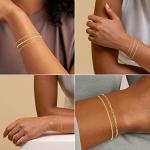 Gold Stackable Bracelets Set for Women