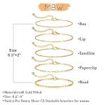 Gold Stackable Bracelets Set for Women