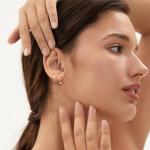 Gold Stud Earrings Set: 6 Pairs for Women