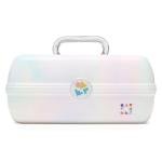 Caboodles Travel Makeup Box with Mirror - White Opal