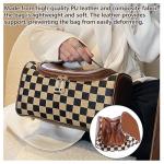 Vintage Checkered Makeup Bag - Stylish & Portable