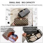 Vintage Checkered Makeup Bag - Stylish & Portable