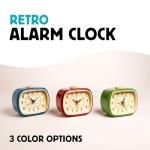 Kikkerland Retro Glow-in-the-Dark Alarm Clock
