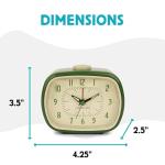 Kikkerland Retro Glow-in-the-Dark Alarm Clock