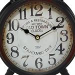 Bell Style Top Metal Clock in Black