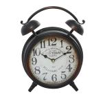 Bell Style Top Metal Clock in Black