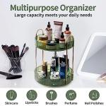 360 Rotating Makeup Organizer - 2 Tier Green