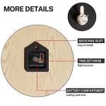 Boho Mid Century Silent Wooden Wall Clock