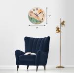 Boho Mid Century Silent Wooden Wall Clock