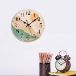 Boho Mid Century Silent Wooden Wall Clock