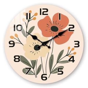 10" Boho Floral Silent Wall Clock