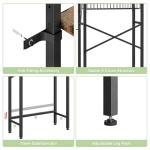 Vintage Brown Over-The-Toilet Storage Rack, 4-Tier